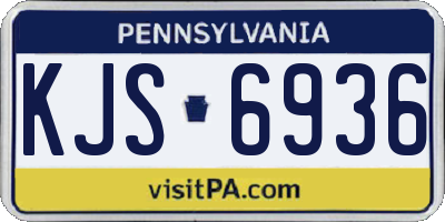 PA license plate KJS6936