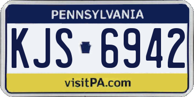 PA license plate KJS6942