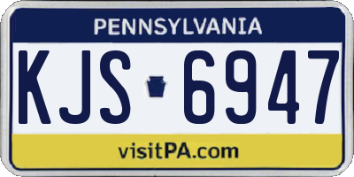 PA license plate KJS6947