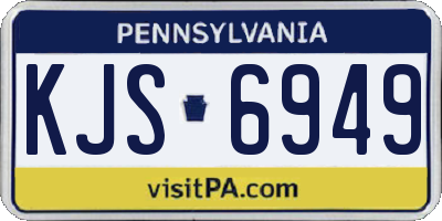 PA license plate KJS6949