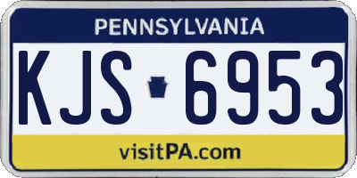 PA license plate KJS6953
