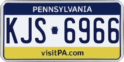 PA license plate KJS6966