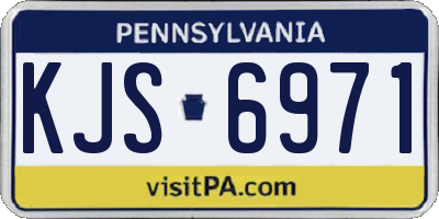 PA license plate KJS6971