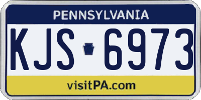 PA license plate KJS6973