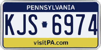PA license plate KJS6974