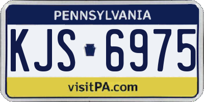 PA license plate KJS6975