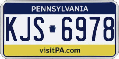 PA license plate KJS6978