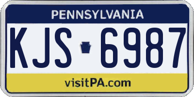 PA license plate KJS6987