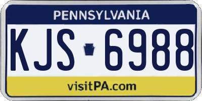 PA license plate KJS6988