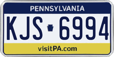 PA license plate KJS6994