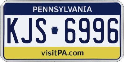 PA license plate KJS6996