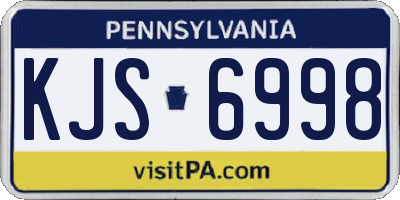 PA license plate KJS6998