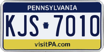 PA license plate KJS7010