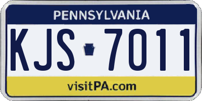 PA license plate KJS7011