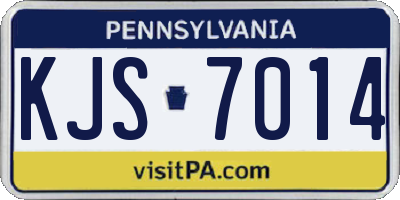 PA license plate KJS7014