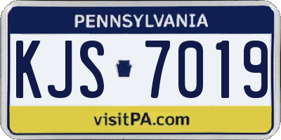 PA license plate KJS7019