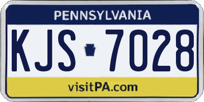 PA license plate KJS7028