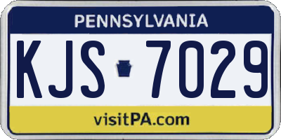PA license plate KJS7029