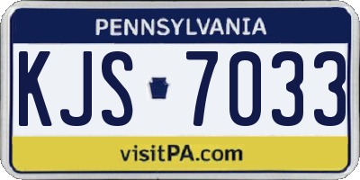 PA license plate KJS7033
