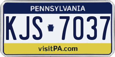 PA license plate KJS7037