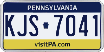 PA license plate KJS7041