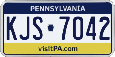 PA license plate KJS7042
