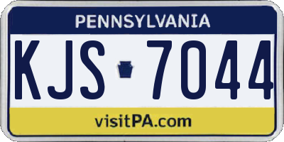 PA license plate KJS7044