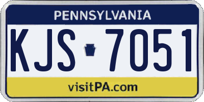 PA license plate KJS7051