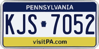 PA license plate KJS7052