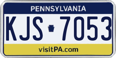 PA license plate KJS7053