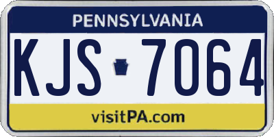 PA license plate KJS7064