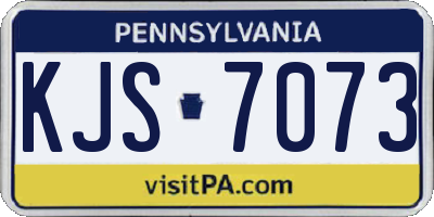 PA license plate KJS7073