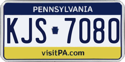 PA license plate KJS7080