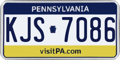 PA license plate KJS7086