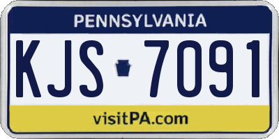 PA license plate KJS7091