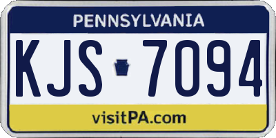 PA license plate KJS7094