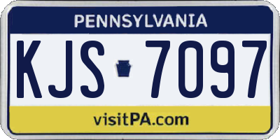 PA license plate KJS7097
