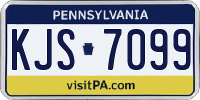 PA license plate KJS7099