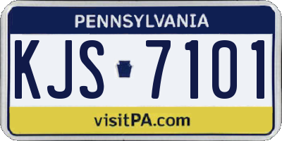 PA license plate KJS7101