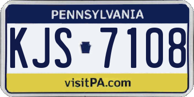 PA license plate KJS7108