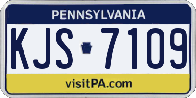 PA license plate KJS7109