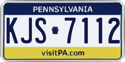 PA license plate KJS7112