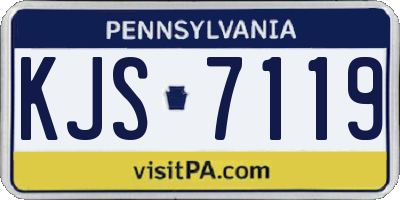 PA license plate KJS7119