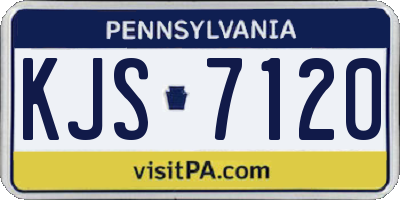 PA license plate KJS7120