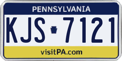 PA license plate KJS7121