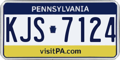 PA license plate KJS7124