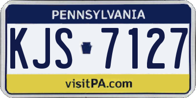 PA license plate KJS7127