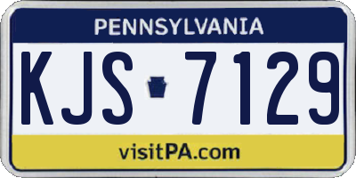 PA license plate KJS7129