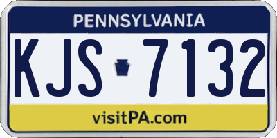 PA license plate KJS7132