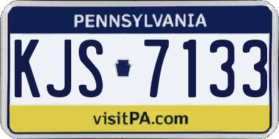 PA license plate KJS7133